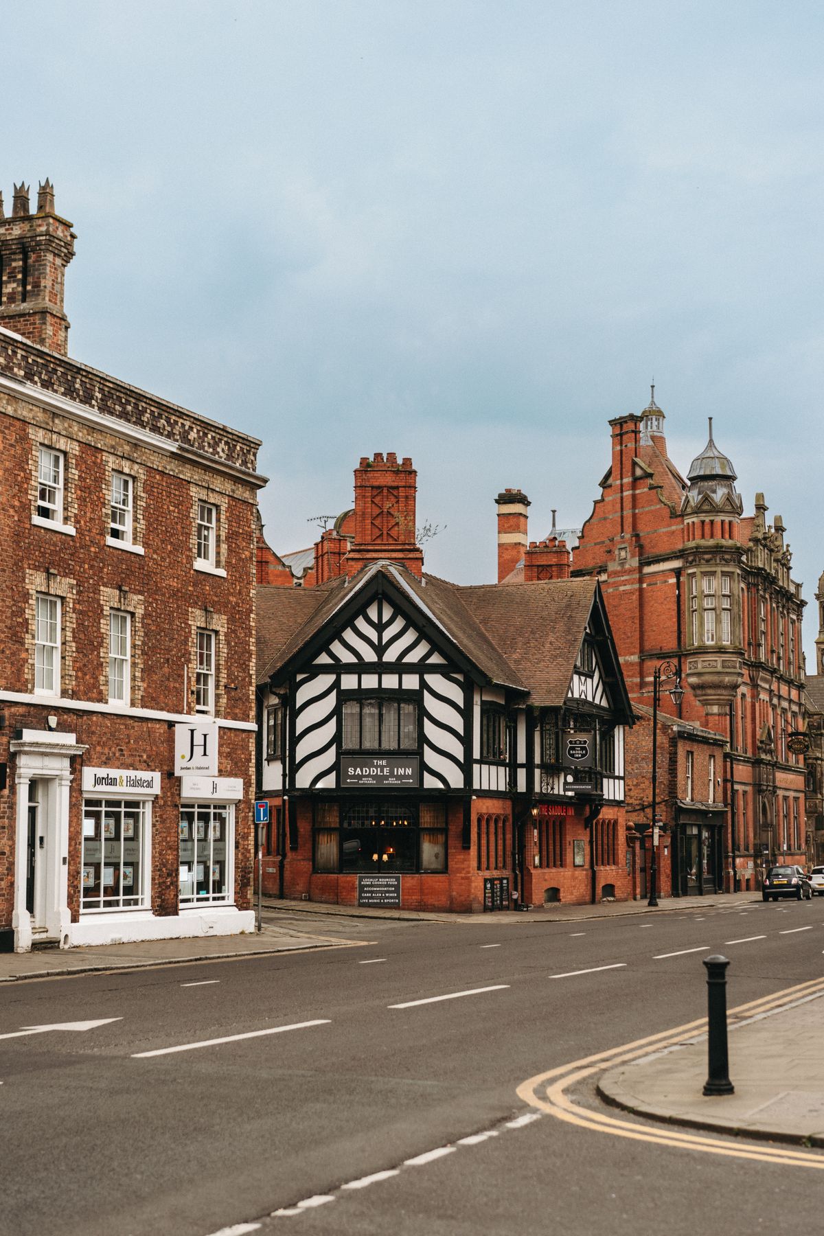 Commercial brick building